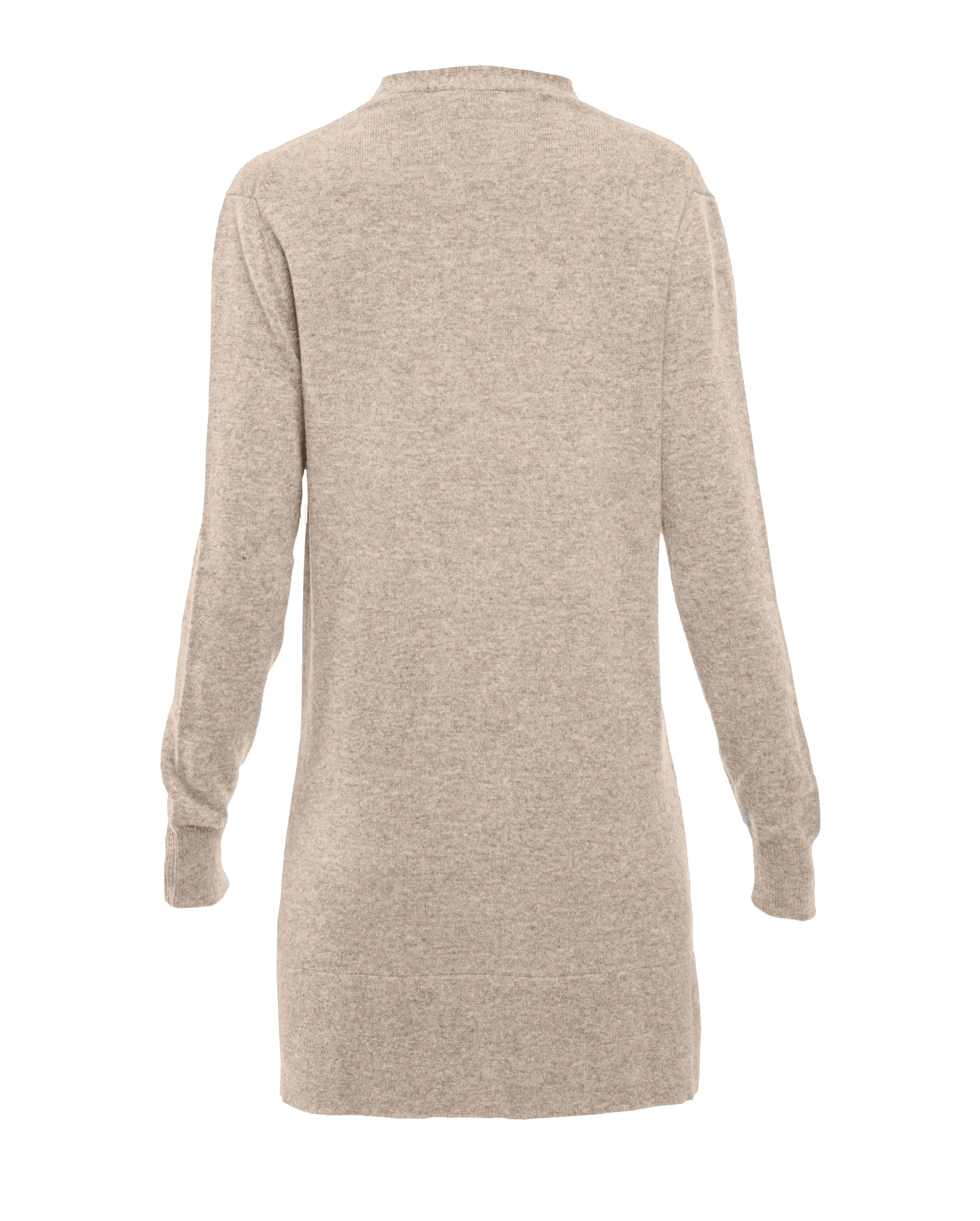 NEW FALL 24 - Women's Long Pure Cashmere Cardigan Sweater Taupe