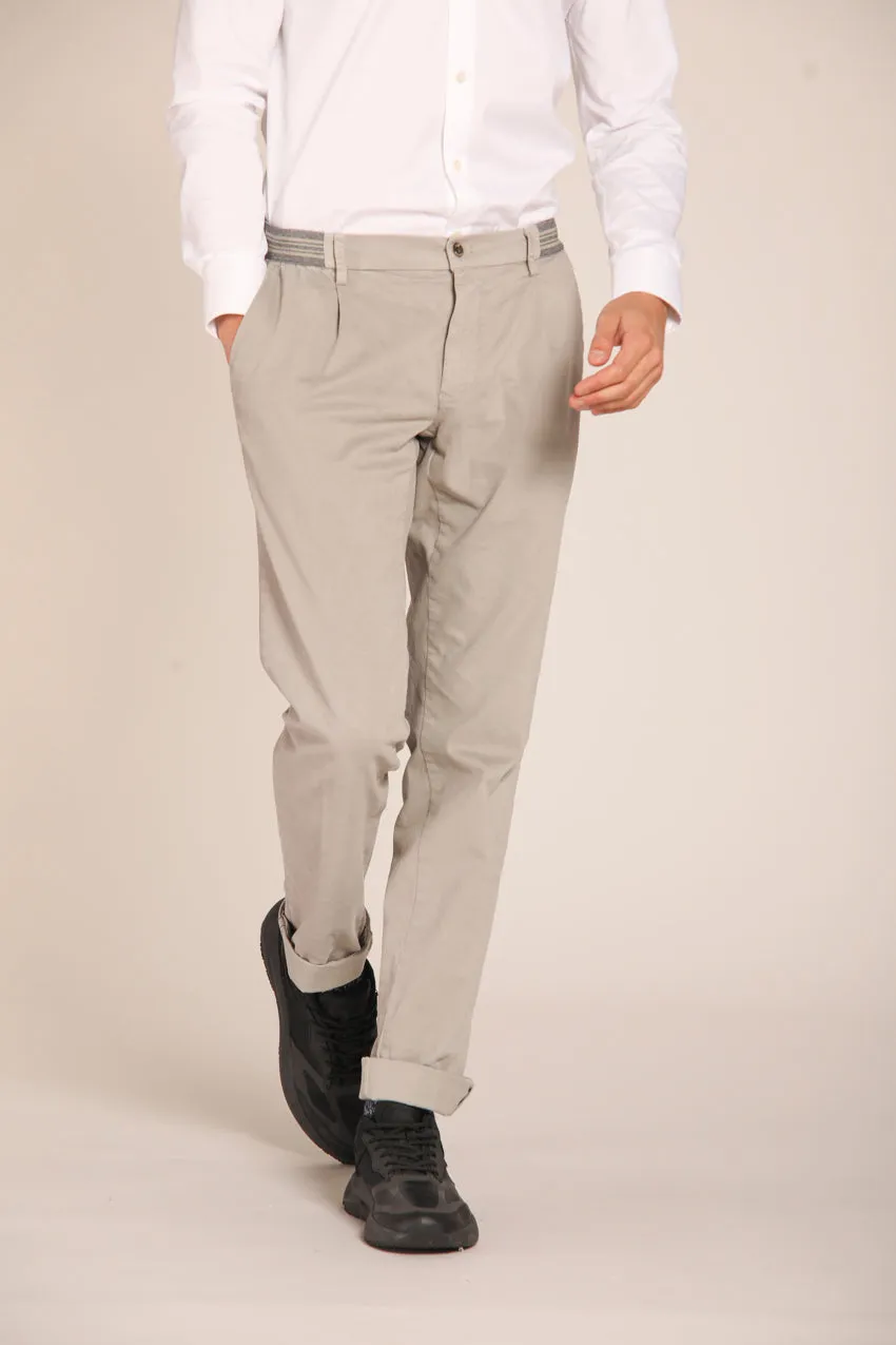New York Elax 1 Pinces men's chino jogger pants in gabardine regular fit 