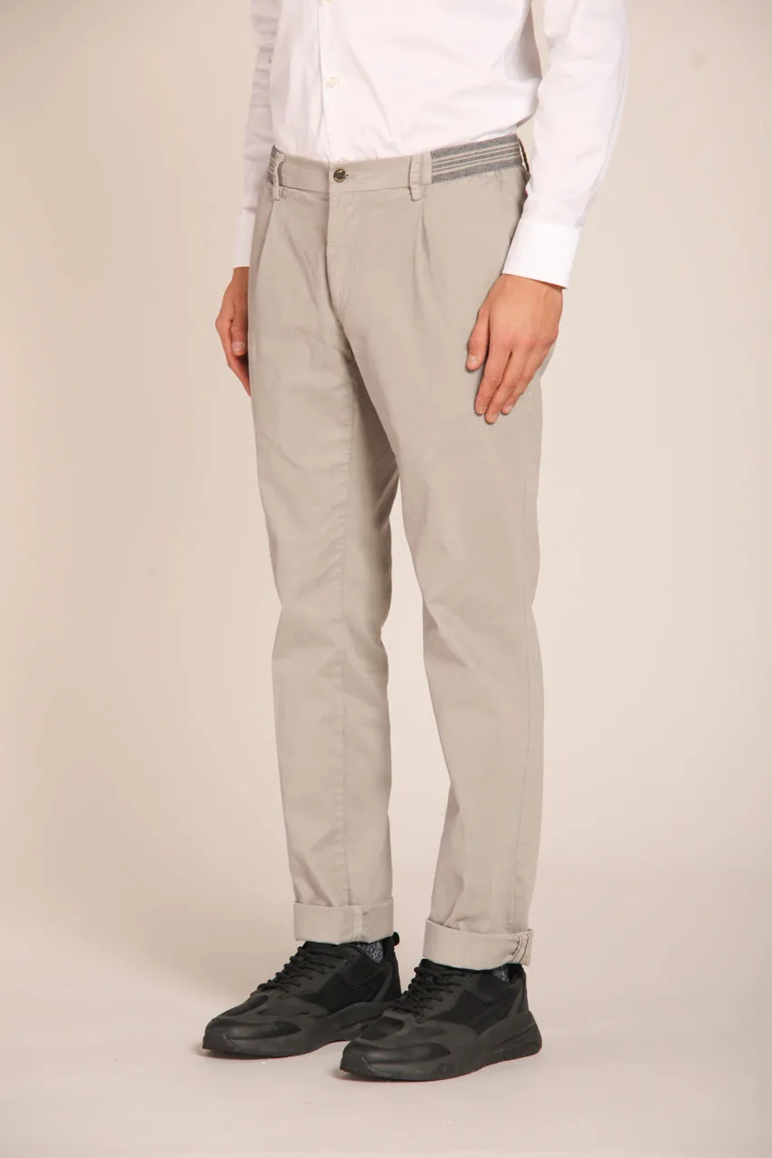 New York Elax 1 Pinces men's chino jogger pants in gabardine regular fit 