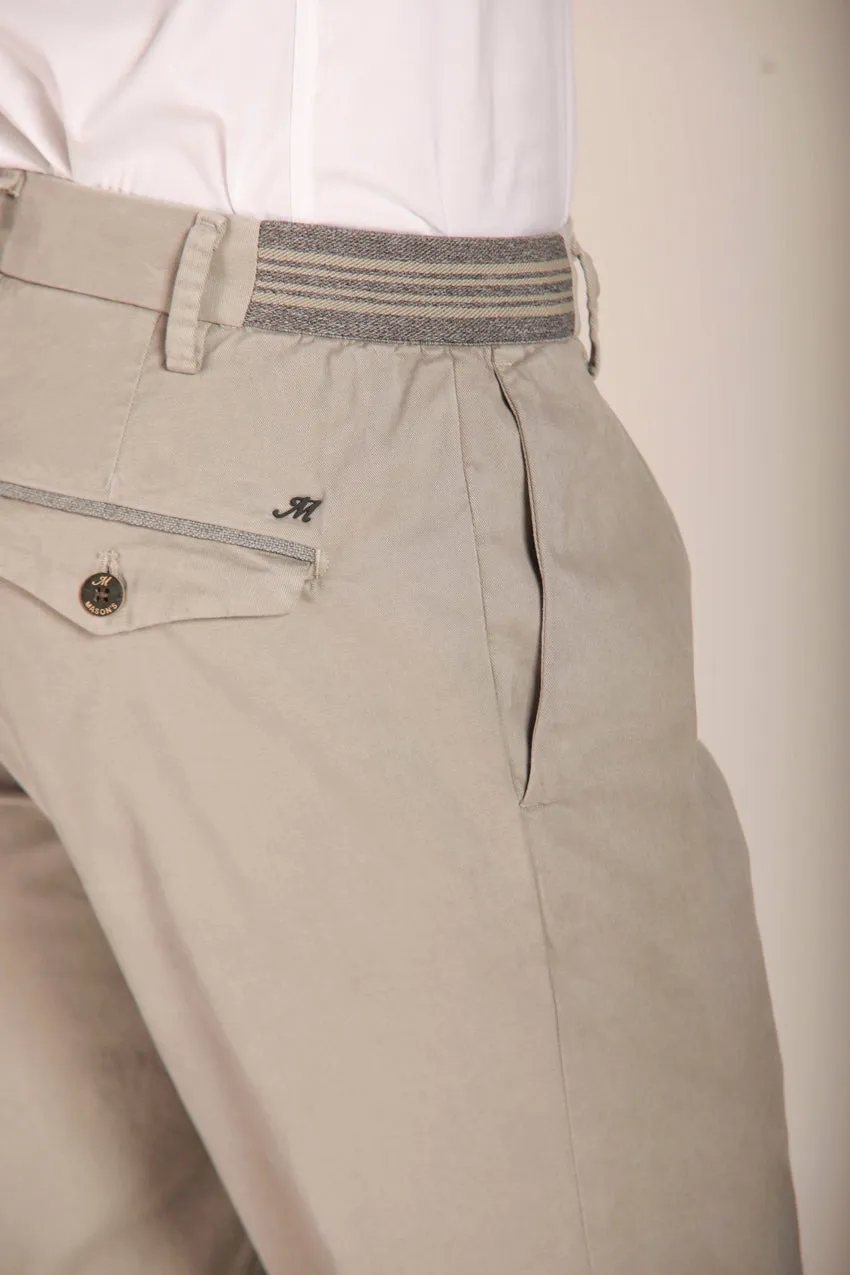 New York Elax 1 Pinces men's chino jogger pants in gabardine regular fit 