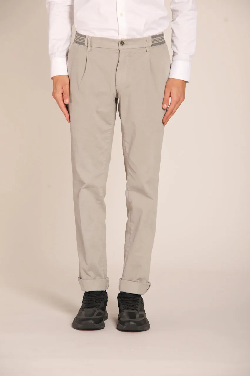 New York Elax 1 Pinces men's chino jogger pants in gabardine regular fit 