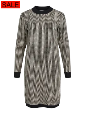 OBJRAY L/S KNIT DRESS AOP NOOS
