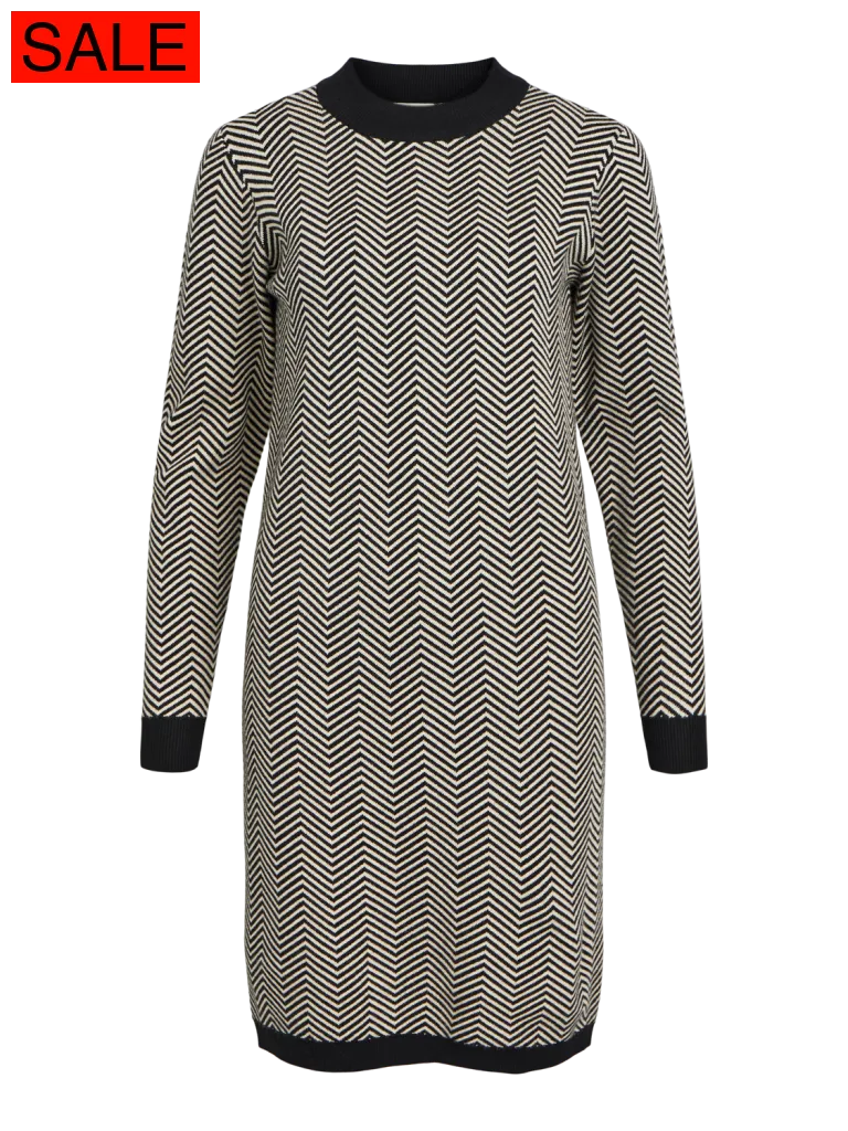 OBJRAY L/S KNIT DRESS AOP NOOS