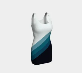 Ocean Blue Bias Bodycon Dress