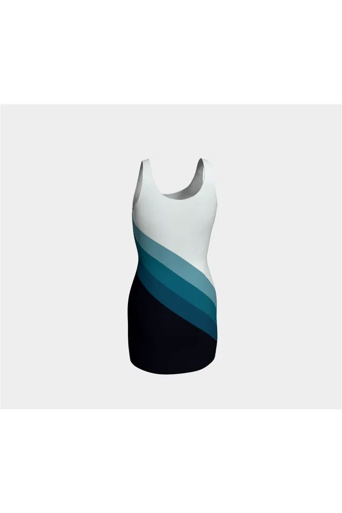 Ocean Blue Bias Bodycon Dress