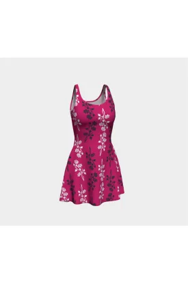 Pink Floral Dream Flare Dress