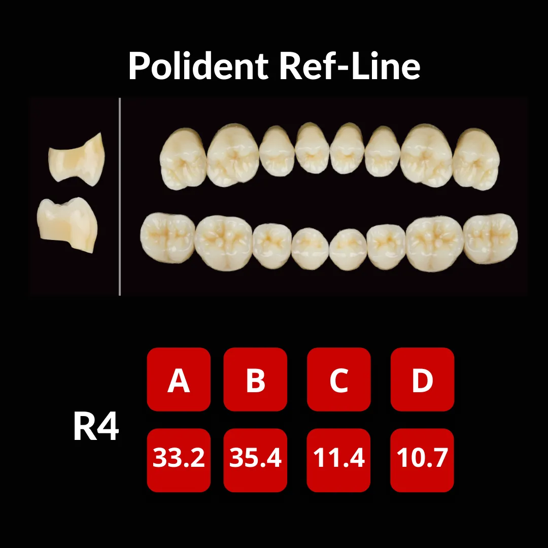 Polident Ref-Line Artificial Teeth Shade A2