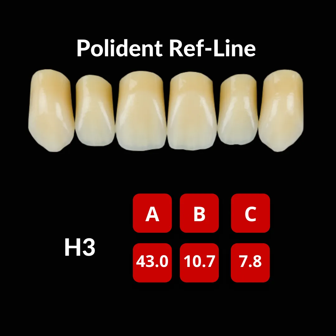 Polident Ref-Line Artificial Teeth Shade A2