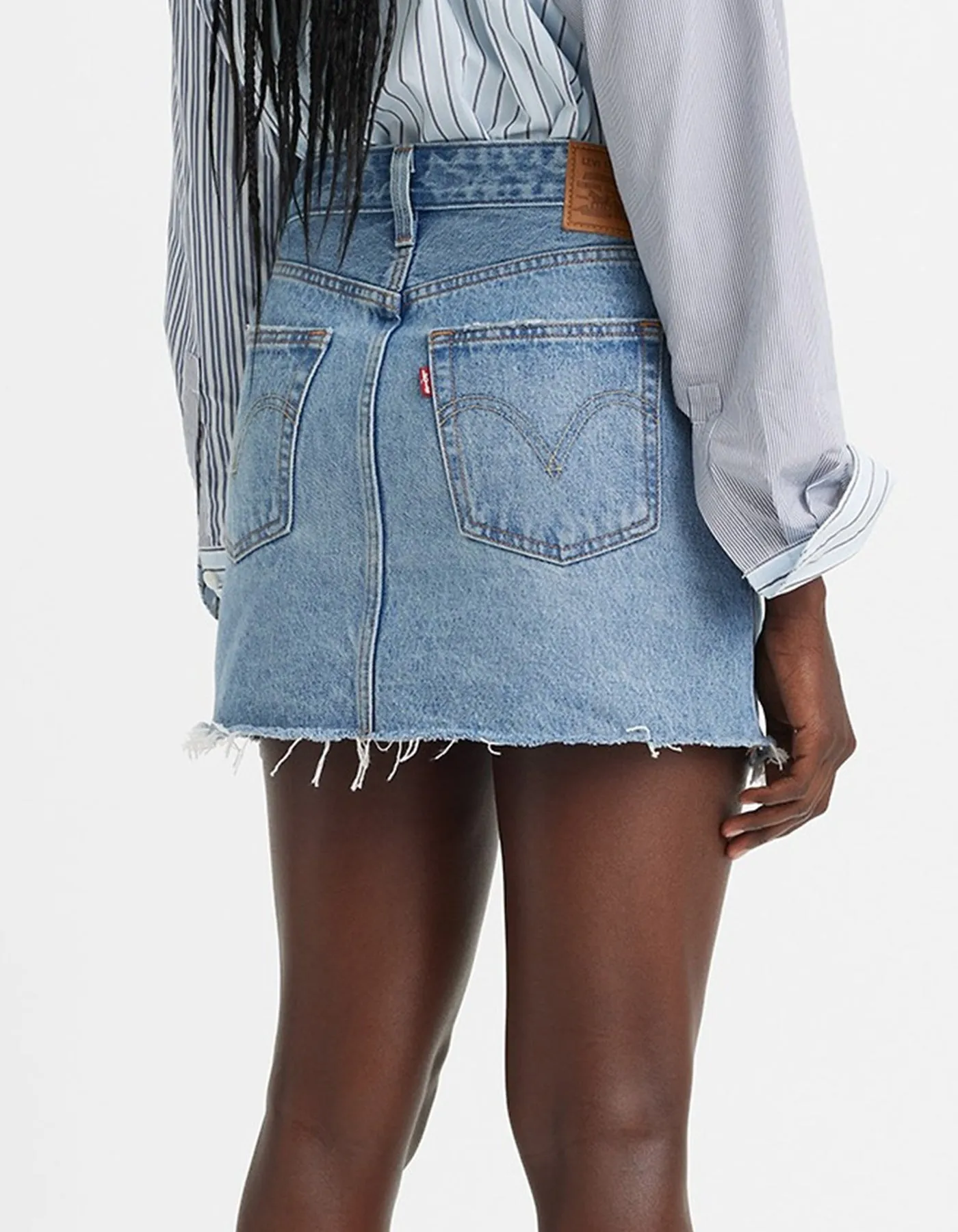 Recrafted Icon Antigone Stripe Chalk Pink Skirt