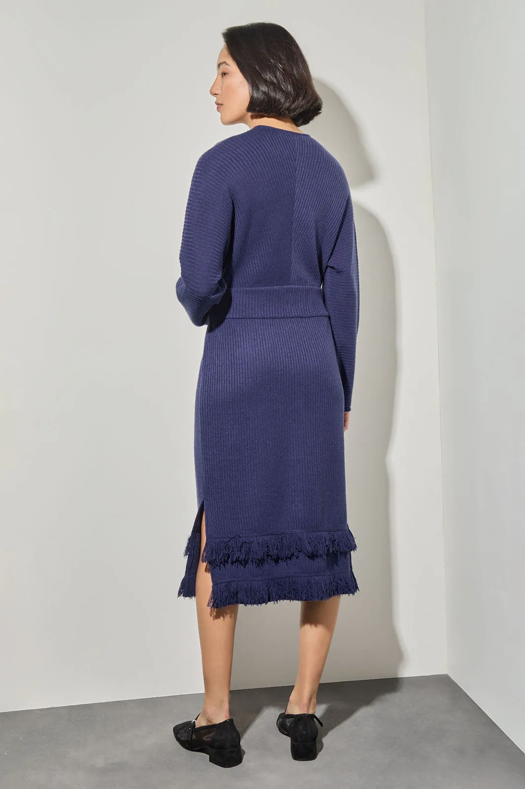 Ribbed Cozy Knit Midi Dress