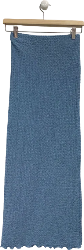 River Island Blue Textured Skirt UK 6