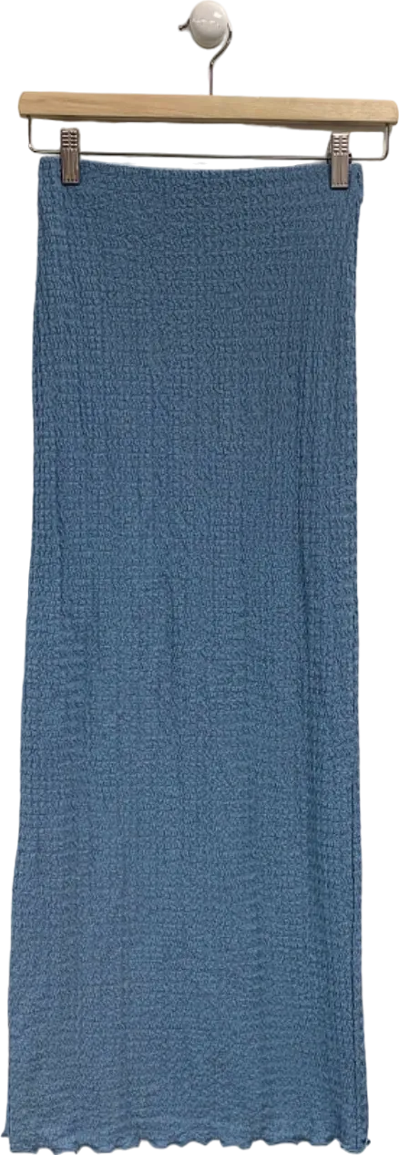 River Island Blue Textured Skirt UK 6
