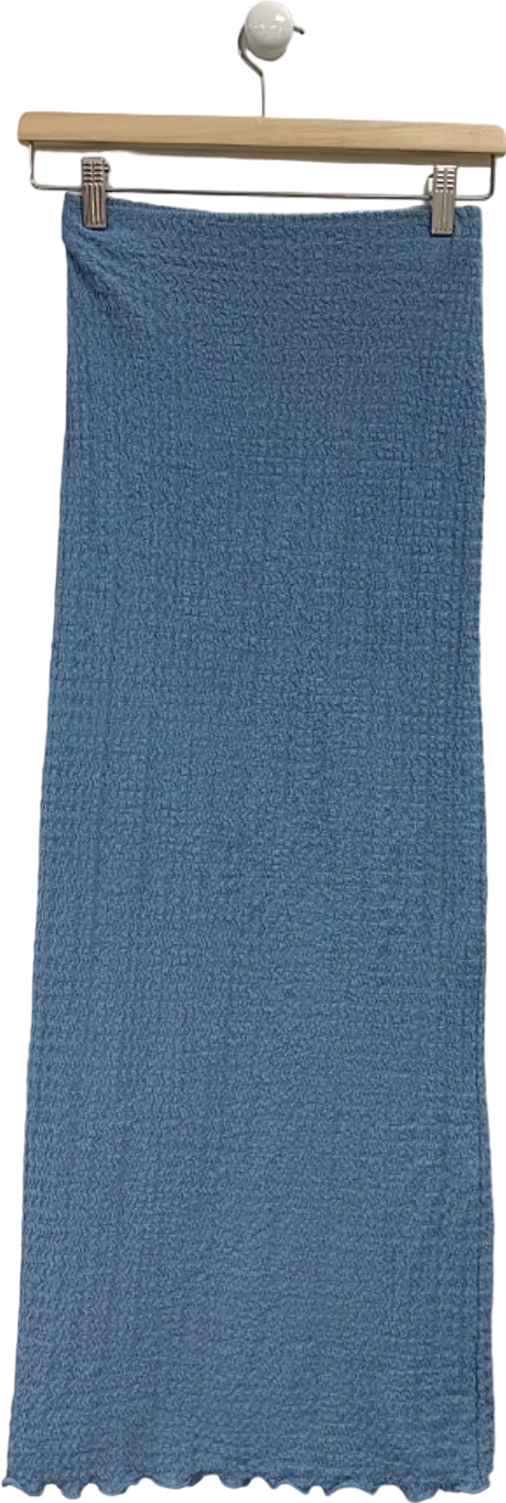 River Island Blue Textured Skirt UK 6