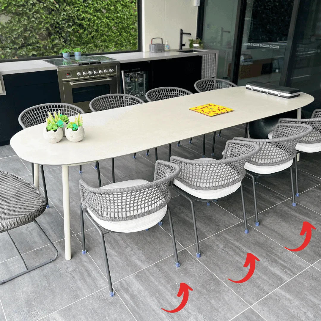 Round Thick Silicone Chair Leg Protector - Outdoor Furniture Protection