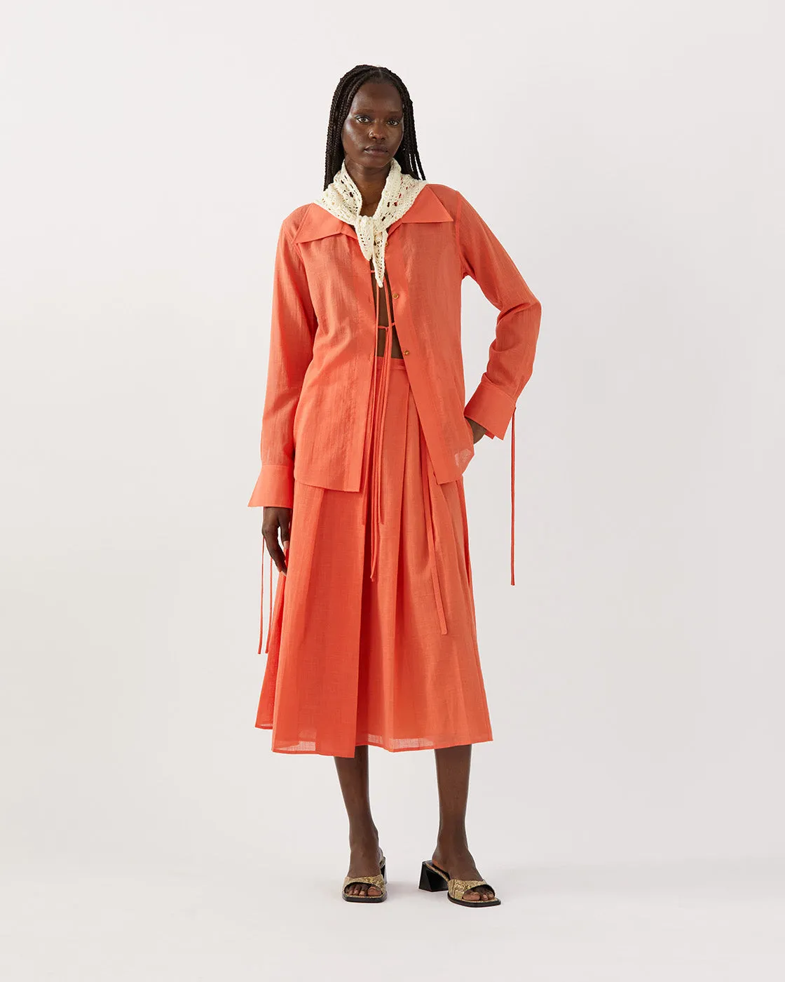 Saskia Shirt Cotton Coral