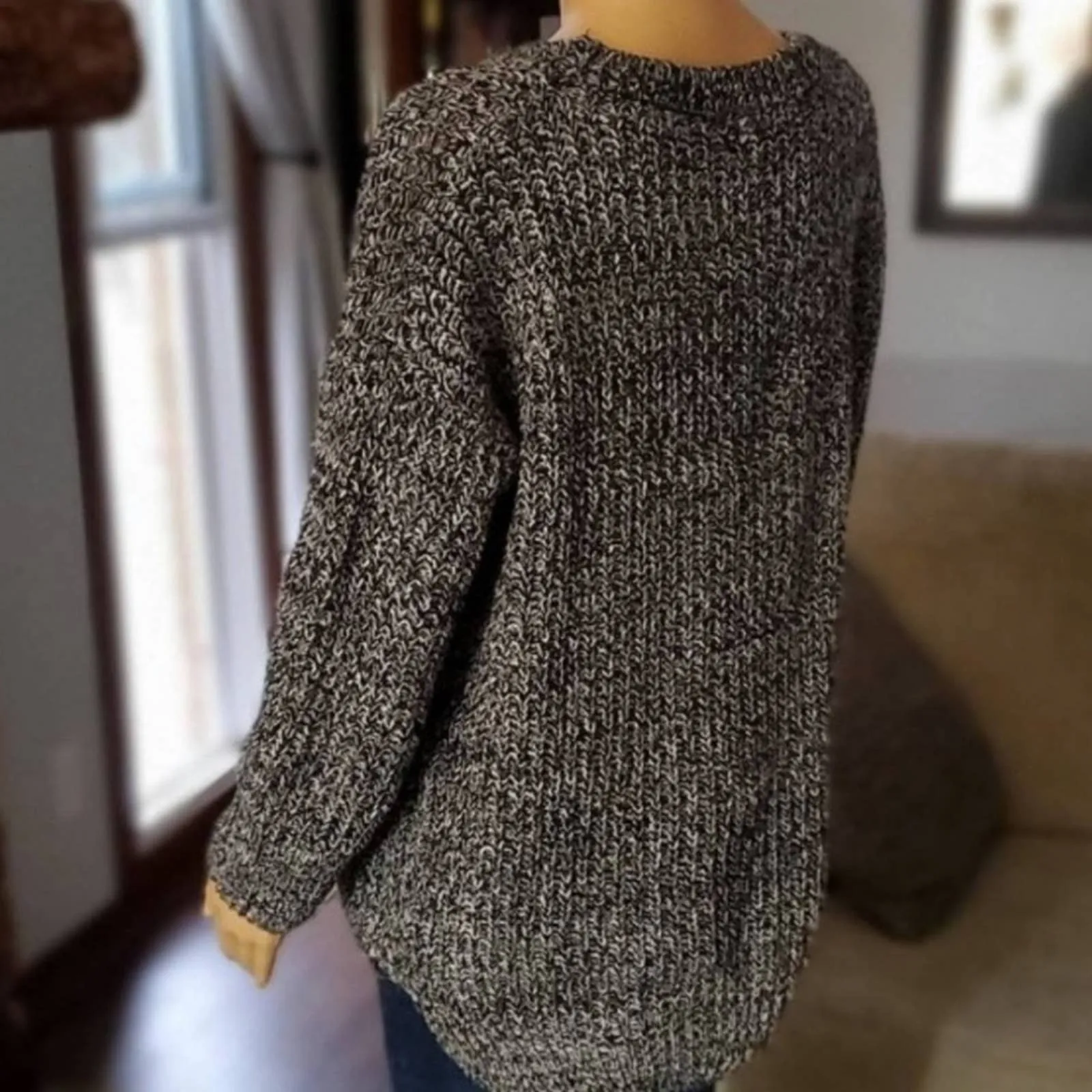 Shein Marbled Knit Sweater