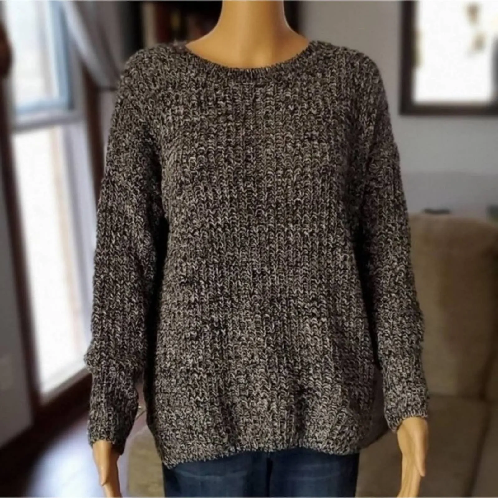 Shein Marbled Knit Sweater
