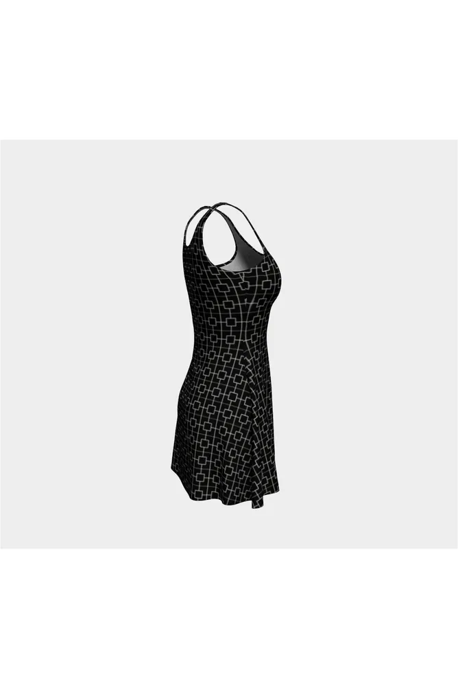 Square Connection Flare Dress
