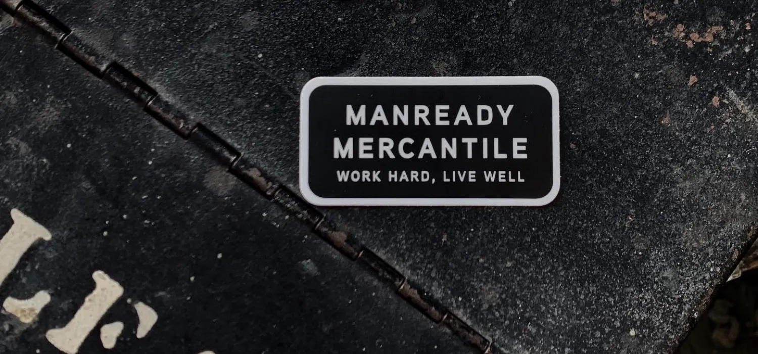 Sticker | Manready Mercantile | Black   White | Manready Mercantile