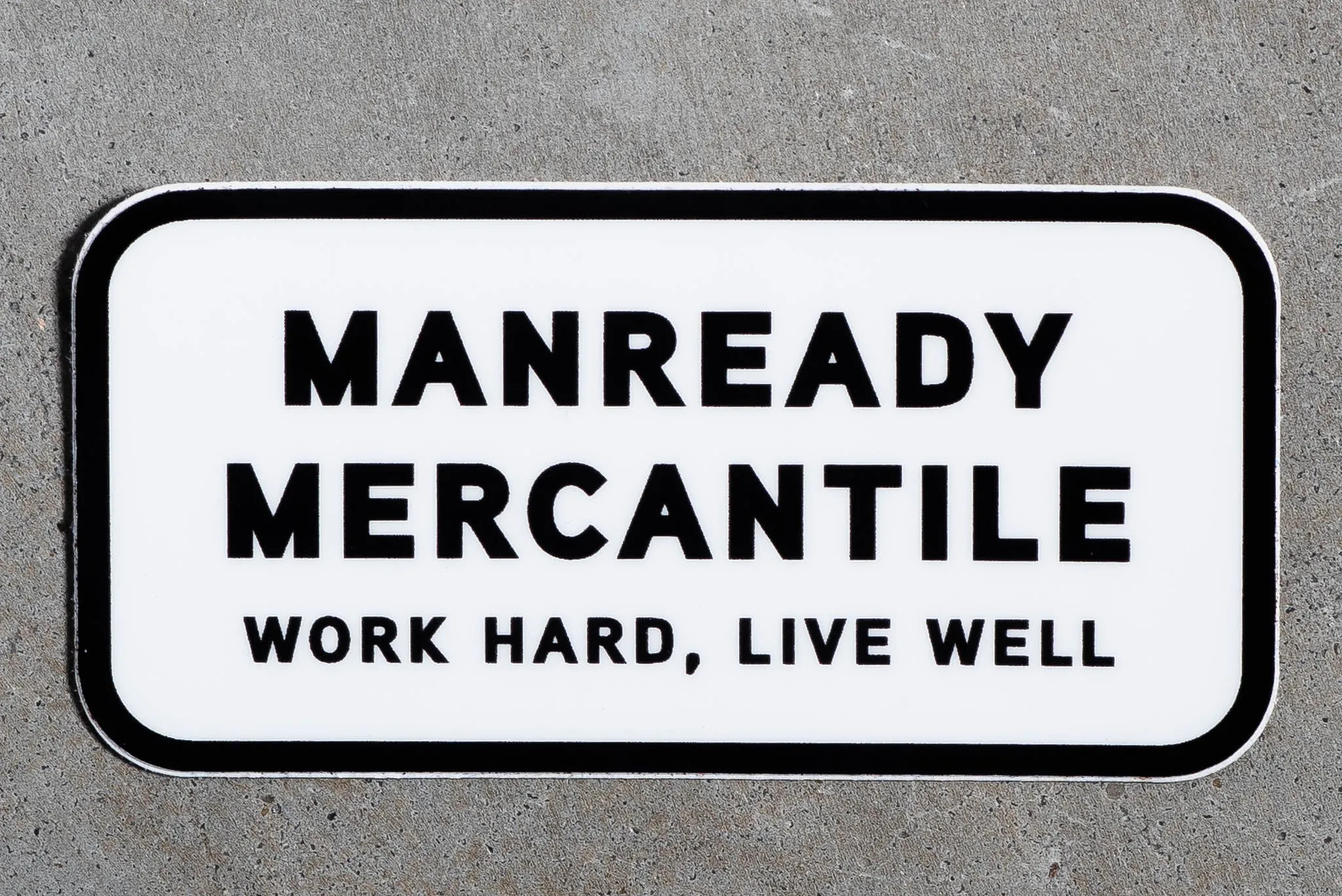 Sticker | Manready Mercantile | White   Black | Manready Mercantile