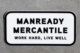 Sticker | Manready Mercantile | White   Black | Manready Mercantile