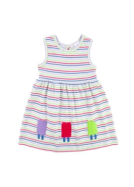 Stripe Knit Dress With Popsicles