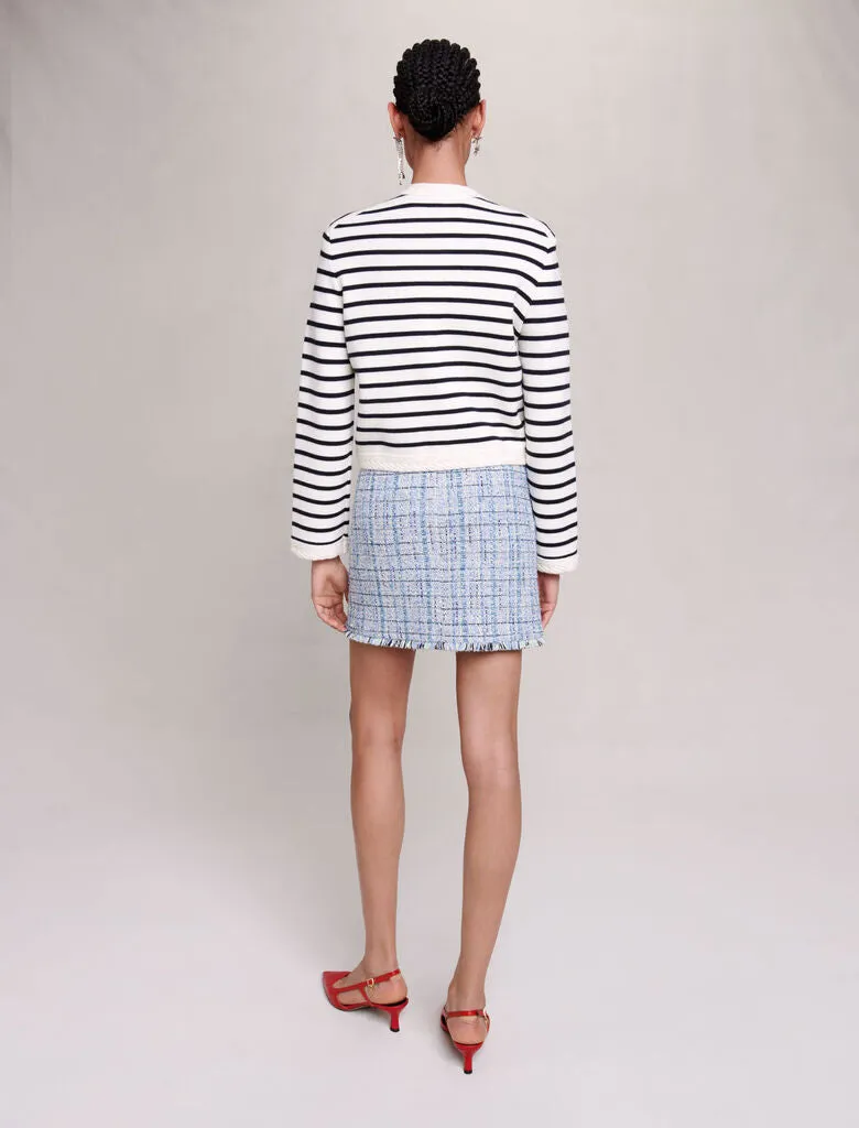 STRIPED KNIT CARDIGAN