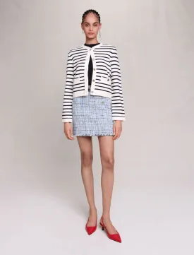 STRIPED KNIT CARDIGAN