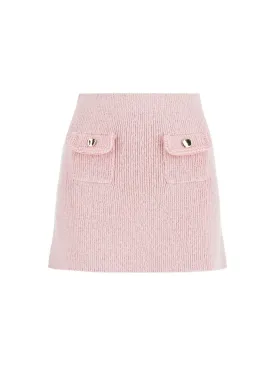 Textured Cotton-Wool Skirt