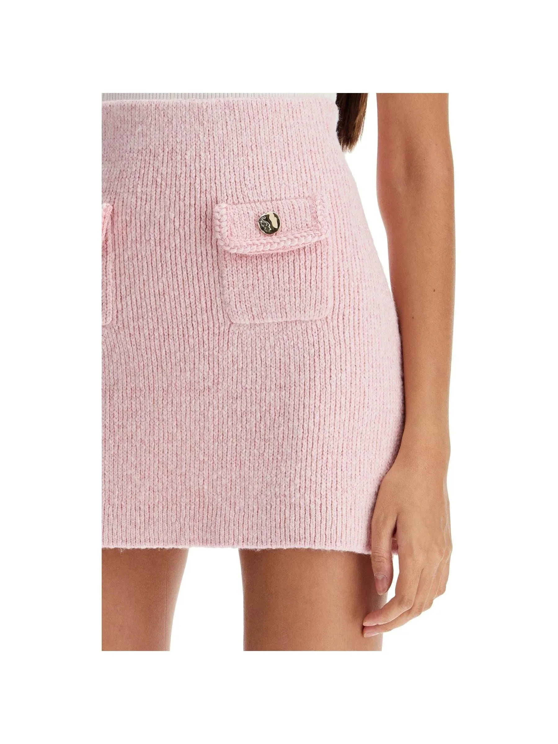 Textured Cotton-Wool Skirt
