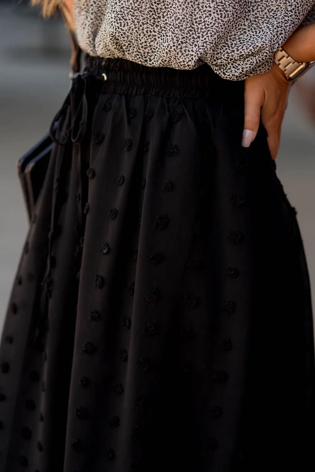 Textured Dot Skirt