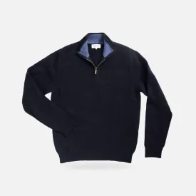 The Navy Ashton Quarter-Zip Sweater