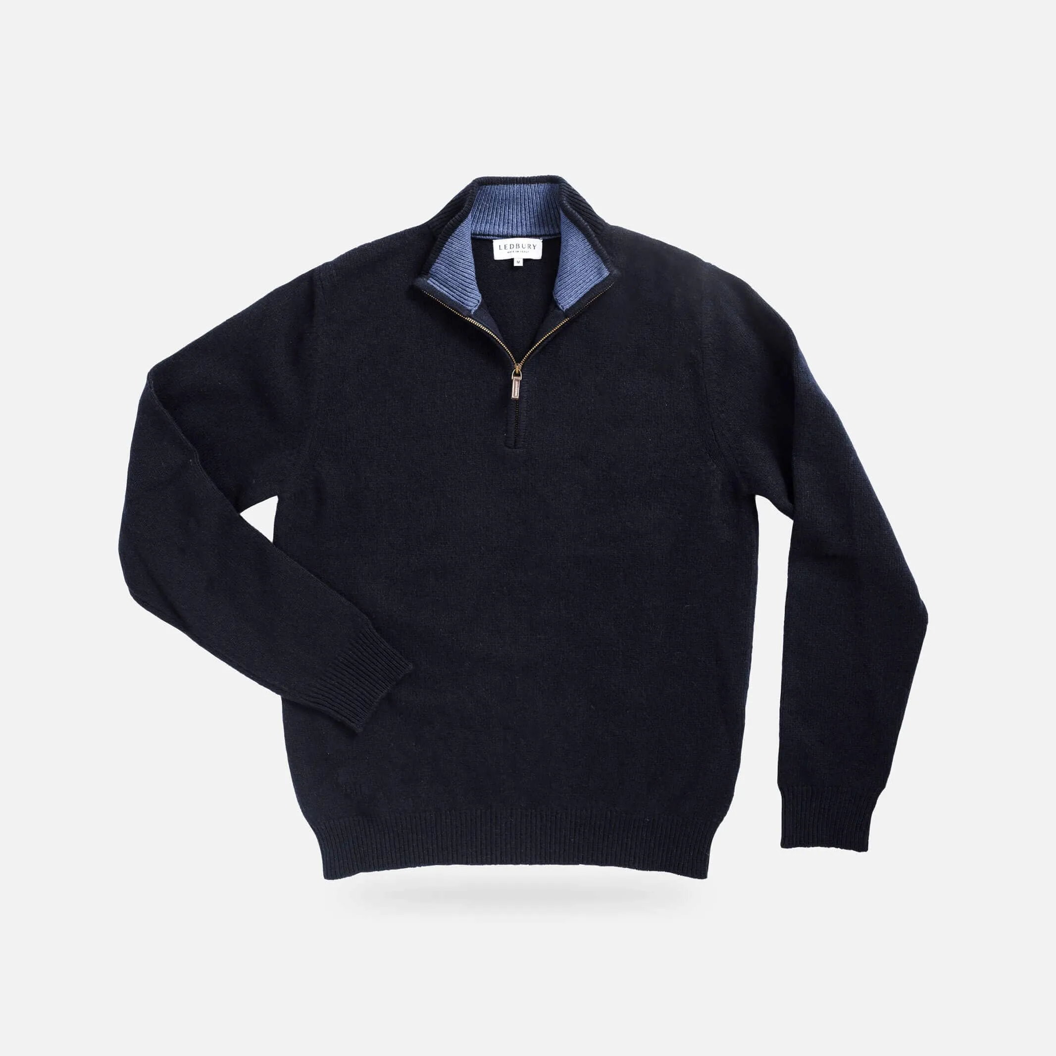 The Navy Ashton Quarter-Zip Sweater