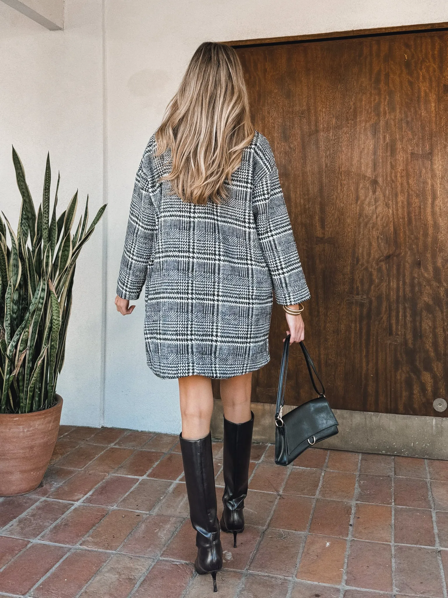 Top Model Plaid Coat