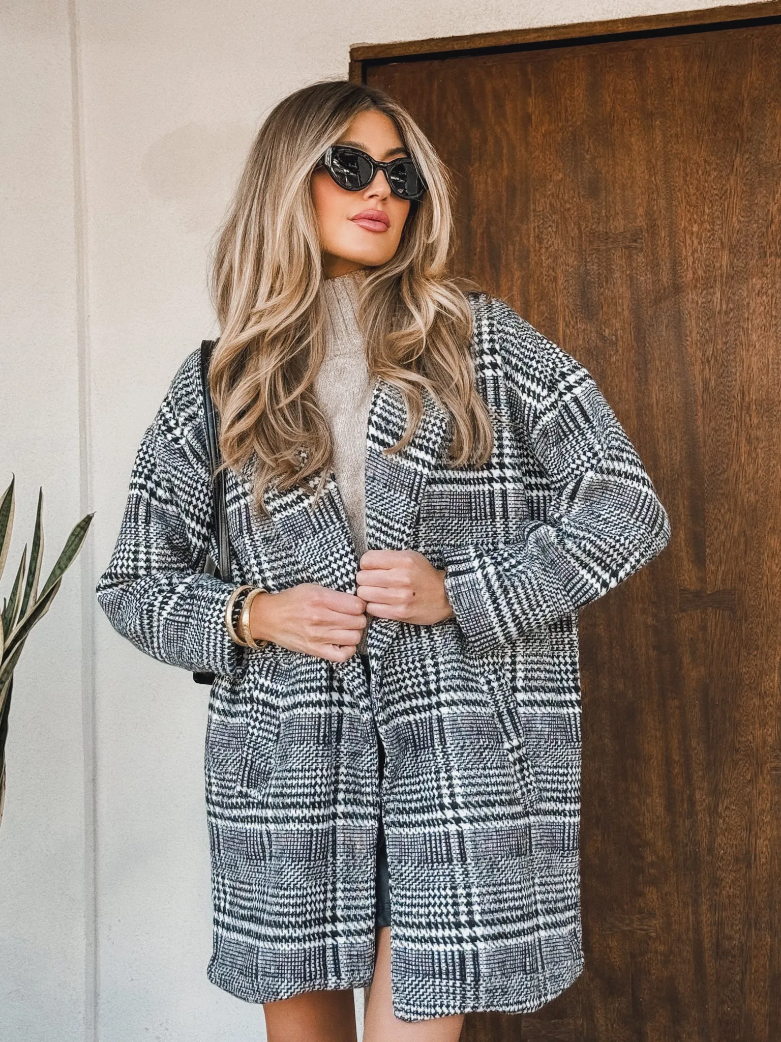 Top Model Plaid Coat