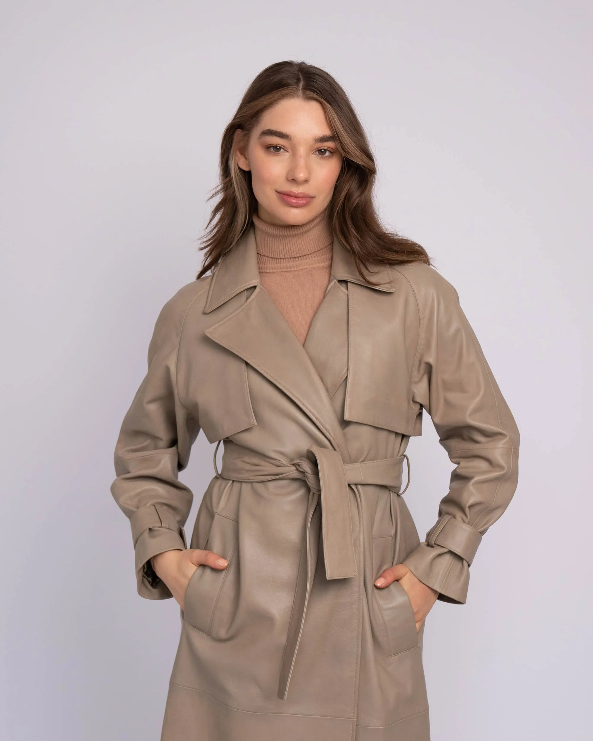 Venice | Leather Trench Coat