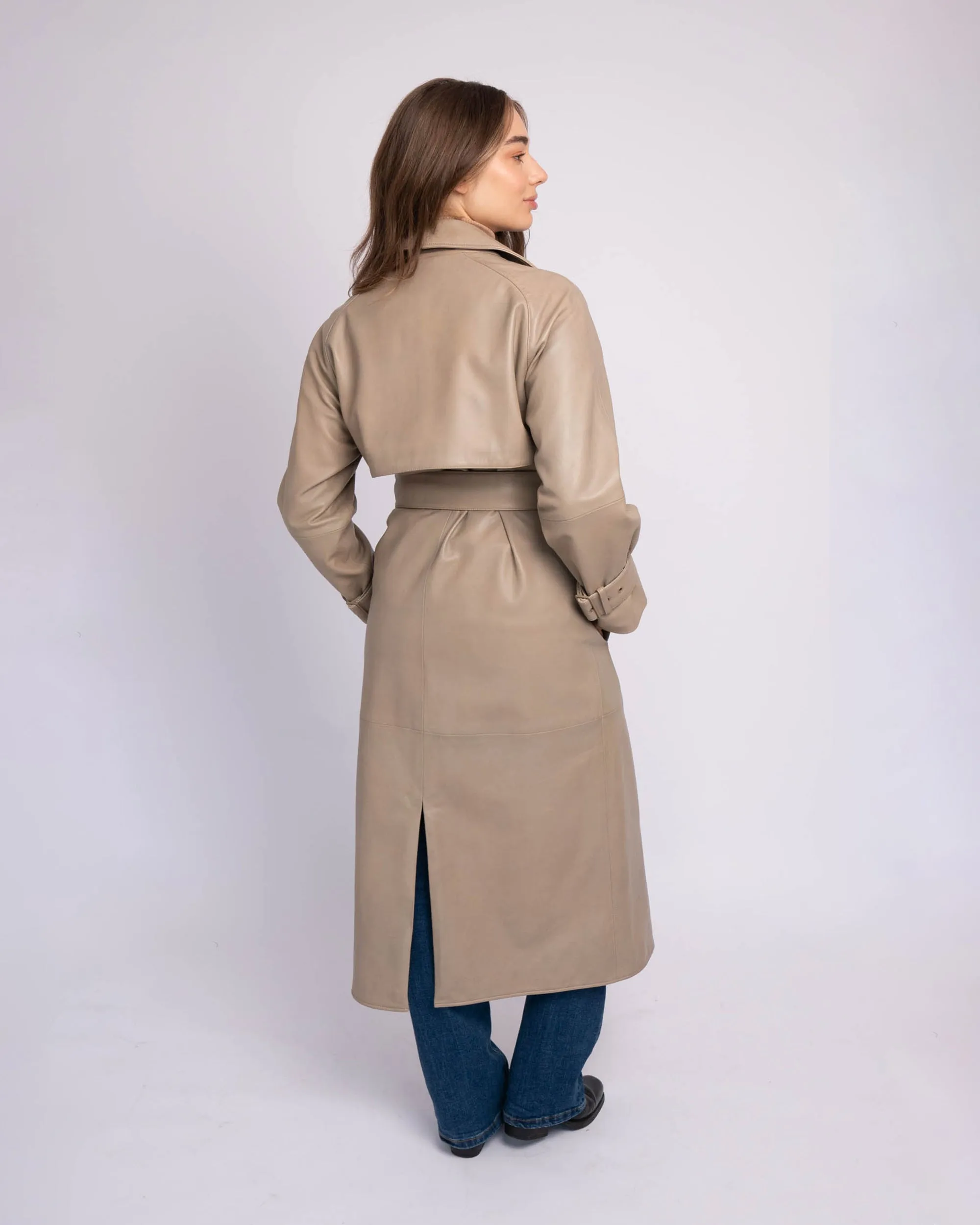 Venice | Leather Trench Coat
