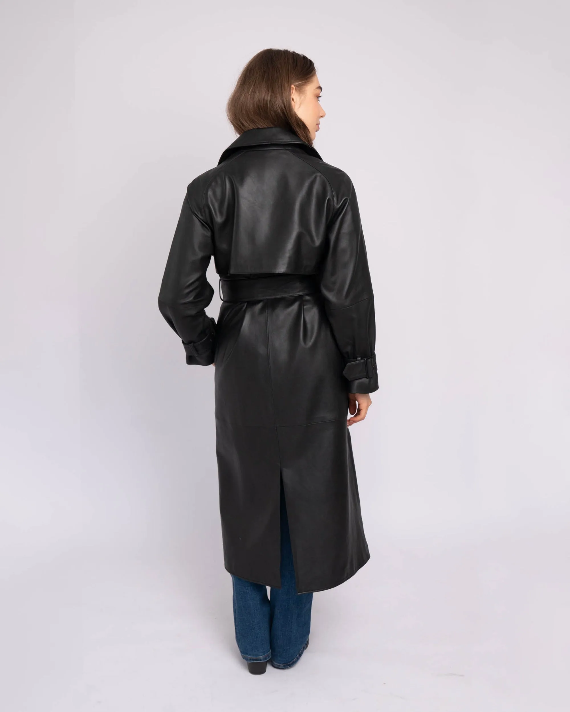 Venice | Leather Trench Coat