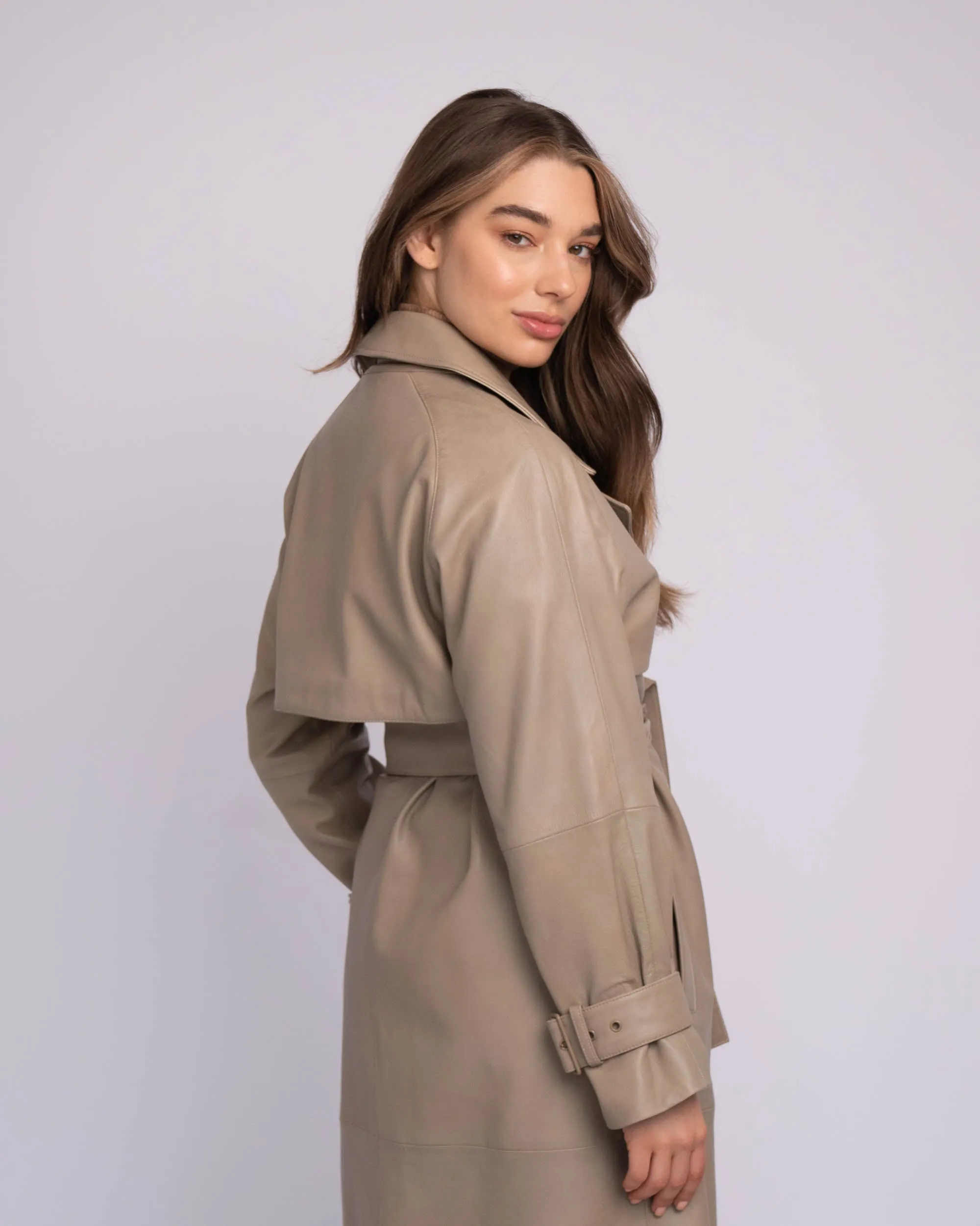 Venice | Leather Trench Coat