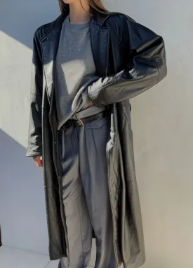Vintage Leather Trench Coat