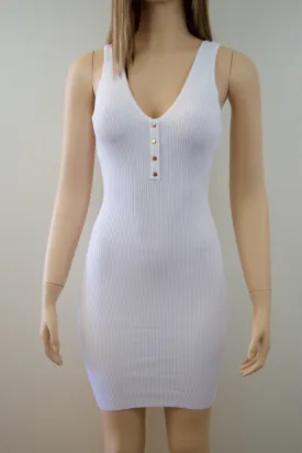 White Knit Mini Dress