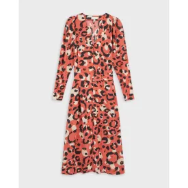 Women Wmd-Isbeil-Rouleau Midi A-Line Shirt Dress - Coral