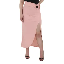 Women's Elastic Waist Skirt,Coral